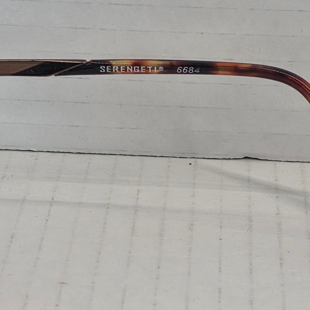 VTG Serengeti 6684 Eyeglass Frames Brown Metal Tortoise‎ Arms Japan*FRAMES ONLY* - Picture 7 of 10